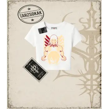 Attack On Titan Anime Baskılı Kadın Baby Tee