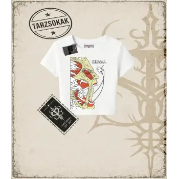 Attack On Titan Anime Baskılı Kadın Baby Tee