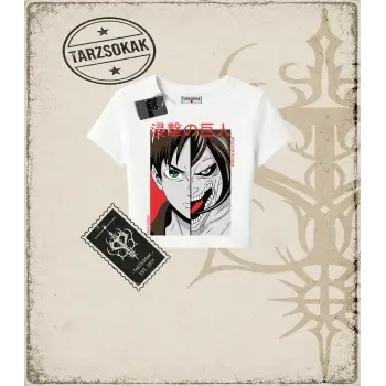Attack On Titan Anime Baskılı Kadın Baby Tee
