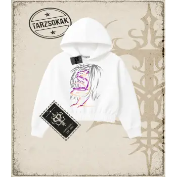 Attack On Titan Anime Baskılı Kadın Crop Kapşonlu Sweatshirt