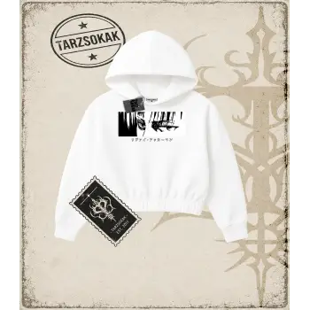 Attack On Titan Anime Baskılı Kadın Crop Kapşonlu Sweatshirt