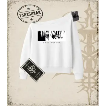 Attack On Titan Anime Baskılı Kadın Kayık Yaka Sweatshirt