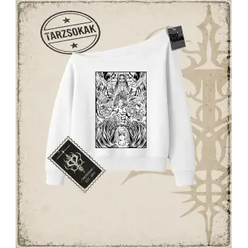 Attack On Titan Anime Baskılı Kadın Kayık Yaka Sweatshirt