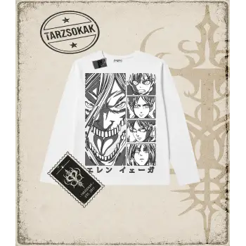 Attack On Titan Anime Baskılı Long Sleeve