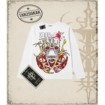 Attack On Titan Anime Baskılı Long Sleeve