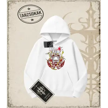 Attack On Titan Anime Baskılı Oversize Unisex Kapşonlu Sweatshirt