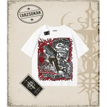 Attack On Titan Anime Baskılı Oversize Unisex Tişört