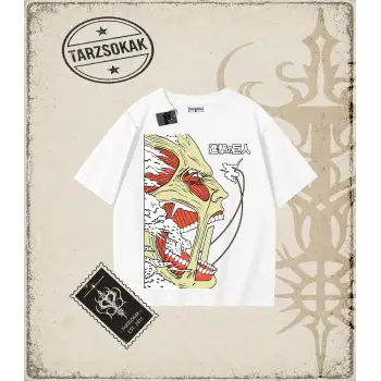 Attack On Titan Anime Baskılı Oversize Unisex Tişört