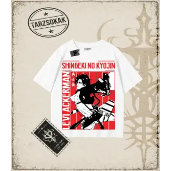 Attack On Titan Anime Baskılı Oversize Unisex Tişört