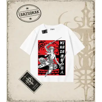 Attack On Titan Anime Baskılı Oversize Unisex Tişört