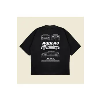 Audi R8 Boxy Fit Oversize Unisex Tshirt – Baskılı Tişört |