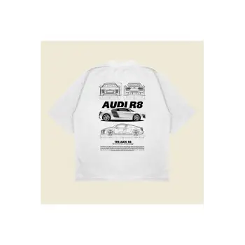 Audi R8 Boxy Fit Oversize Unisex Tshirt – Baskılı Tişört |