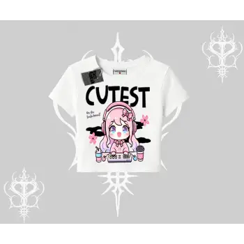 Babby Tee Tshirt Cute Anime Gamer Girl Baskılı