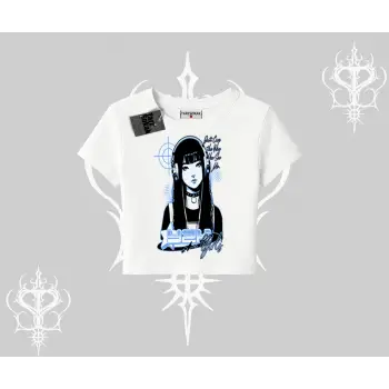 Babby Tee Tshirt Cyber Y2K Anime Girl Street Sound Aesthetic