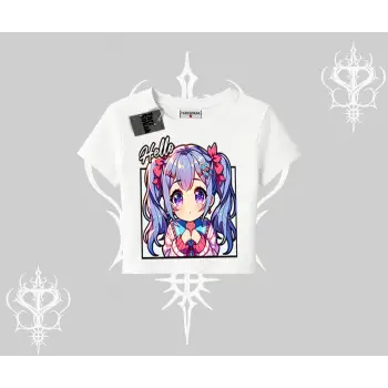 Babby Tee Tshirt Hello Anime Kız Sevimli Karakter Baskılı