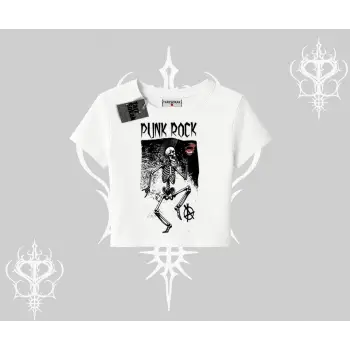 Babby Tee Tshirt Punk Rock Chaos Skeleton Riot