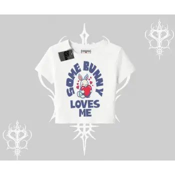 Babby Tee Tshirt Sevimli Tavşan Some Bunny Loves Me Baskılı