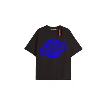 BACHELOR PARTY IN PROGRESS Unisex Oversize Yazılı Tshirt SİYAH