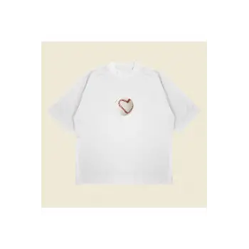 Baseball Tee Baskılı Oversize Unisex Pamuklu Nefes Alan Kalın Kumaşlı