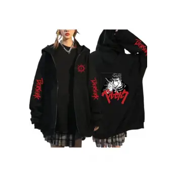 Berserk Anime Fermuarlı Hoodie Model 104 12287