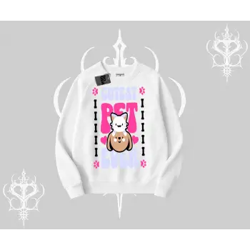 Best Pet Ever Baskılı Biskilet Sweatshirt