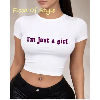 Beyaz Babby Tee ımjustagirl Özel tasarım