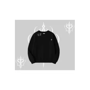 Beyaz Biskilet Yaka Sweatshirt Özel logolu