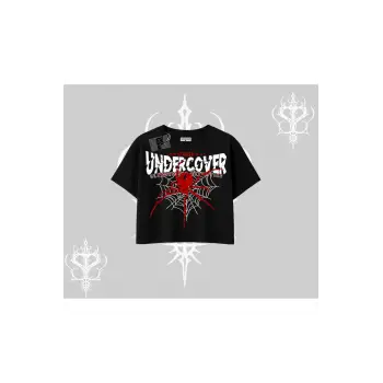 Beyaz Crop Tişört Spider Undercover