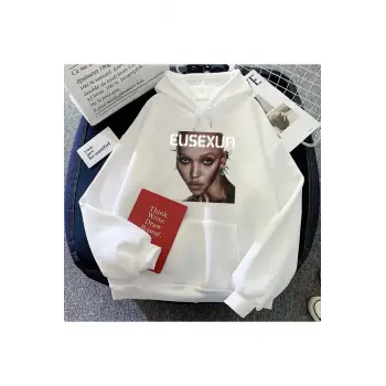 Beyaz FKA dallar EUSEXUA Hoodies caderas Con Capucha sıcak moda