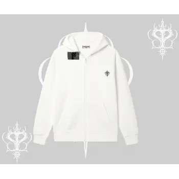 Beyaz Hırka Sweatshirt Özel logolu