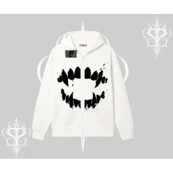 Beyaz Hırka Sweatshirt Vampir Dış