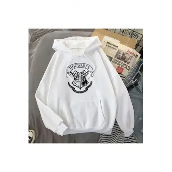 Beyaz Hogwarts Printed Autumn Winter Long