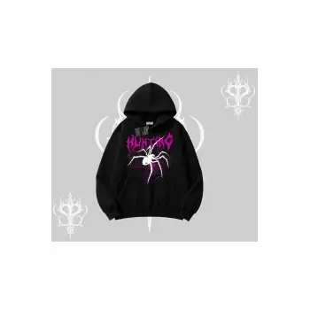 Beyaz Kapşonlu Sweatshirt Autumn Spider