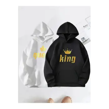 Beyaz Kapşonlu Sweatshirt Çift Sevgili Kombinleri Couple Clothing