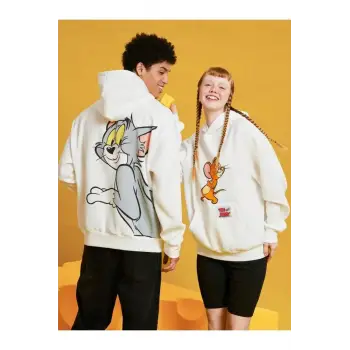 Beyaz Kapşonlu Sweatshirt Çift Sevgili Kombinleri Couple Clothing