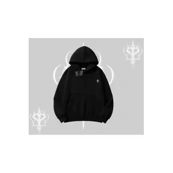 Beyaz Kapşonlu Sweatshirt Özel logolu