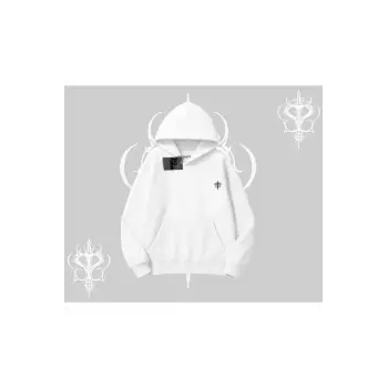 Beyaz Kapşonlu Sweatshirt Özel logolu