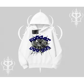 Beyaz Kapşonlu Sweatshirt Sp55der