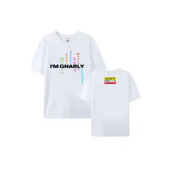 Beyaz Katseye ben Gnarly Kore Bant baskılı Camiseta