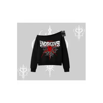 Beyaz Kayık Yaka Sweatshirt Spider Undercover