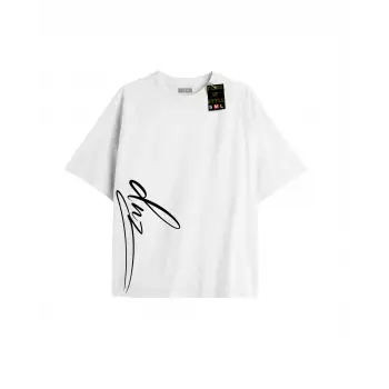 Beyaz Oversize T-shirt dnz minimal Özel tasarım