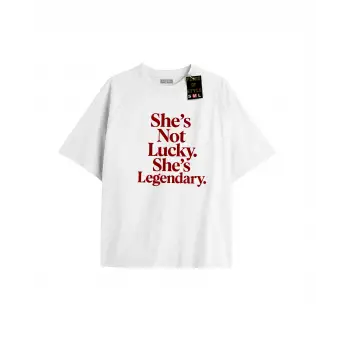 Beyaz Oversize T-shirt efsanevi Özel tasarım