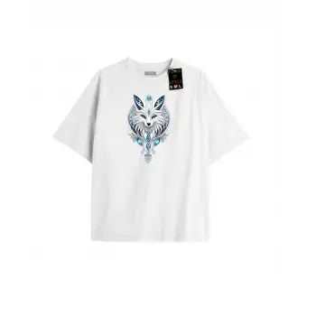 Beyaz Oversize T-shirt kurt Özel tasarım