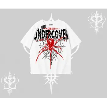 Beyaz Oversize Tişört Spider Undercover