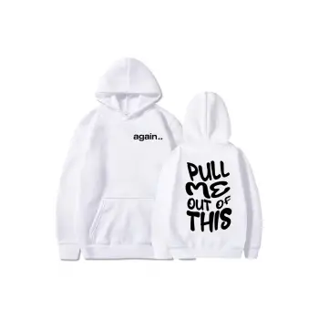 Beyaz Unisex Bu Fred tekrar beni çekin Ropa dera sonbahar kapüşonlu Sweatshirt Ro