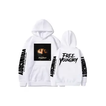 Beyaz Unisex YoungBoy Never Broke Again Daha Fazla Sızıntı Albümü kapüşonlu e
