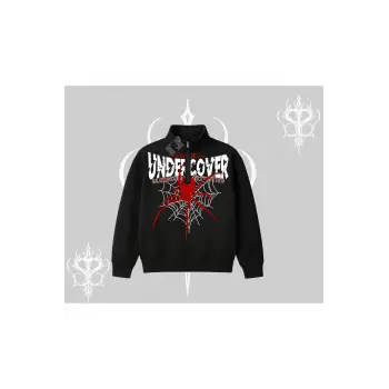 Beyaz Yarım Fermuarlı Sweatshirt Spider Undercover