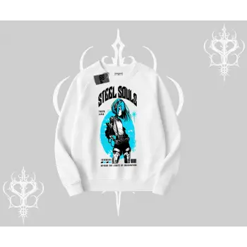 Biskilet Sweatshirt Anime Cyberpunk Kız Baskılı