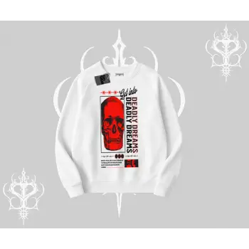 Biskilet Sweatshirt Deadly Dreams Skull Redcore Street Manifest