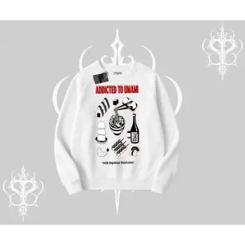 Biskilet Sweatshirt Japon Mutfağı Umami Temalı Baskılı
